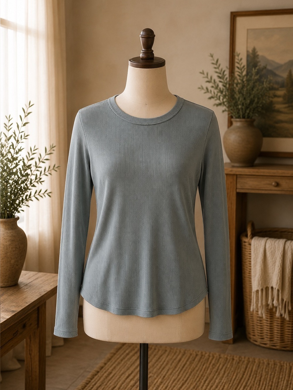 American Eagle woman’s ribbed long sleeve soft shirt size medium